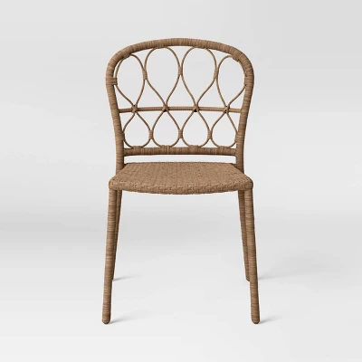 4pc Britanna Wicker Rattan Outdoor Patio Dining Chairs Arm Chairs Brown - Opalhouse™ 5 4pc Britanna Wicker Rattan Outdoor Patio Dining Chairs Arm Chairs Brown - Opalhouse™ - Image 3