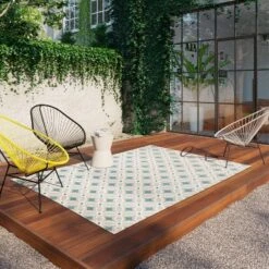 5' X 7' Quatrefoil Outdoor Rug Aqua - Opalhouse™ -Opalhouse GUEST 1fa6f091 beb1 4fd7 b842 dadda40efd4a