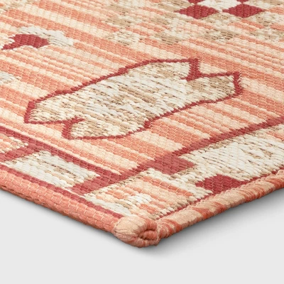 7'x10' Tapestry Rectangular Woven Outdoor Area Rug Red/Pink - Opalhouse™ 4 7'x10' Tapestry Rectangular Woven Outdoor Area Rug Red/Pink - Opalhouse™ - Image 2