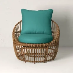 Topanga Club Chair With Ottoman - Blue/Brown - Opalhouse™ Designed With Jungalow™ 13 Topanga Club Chair With Ottoman - Blue/Brown - Opalhouse™ Designed With Jungalow™ -Opalhouse GUEST 57174ce6 b0ee 4e8d 9b5e 59abdb5c543f