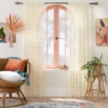 1pc 50"x84" Sheer Zig Zag Macrame Curtain Panel Cream - Opalhouse™ Designed With Jungalow™ -Opalhouse GUEST 712f1311 7264 4d02 ada6 b2d66663db9d