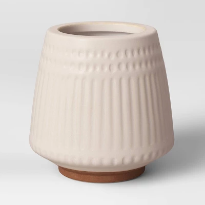 Textured Ceramic Planter Pots White - Opalhouse™ 4 Textured Ceramic Planter Pots White - Opalhouse™ - Image 3