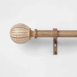 Carved Light Woodtone Ball Curtain Rod Natural - Opalhouse™ 7 Carved Light Woodtone Ball Curtain Rod Natural - Opalhouse™ -Opalhouse GUEST 7e070734 076e 44dc 94e6 de22767e0af4