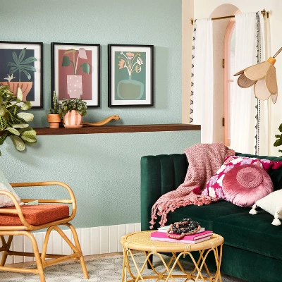 (Set Of 3) 16" X 20" Floral Paper Collage Framed Wall Art White - Opalhouse™ Designed With Jungalow™ 3 (Set Of 3) 16" X 20" Floral Paper Collage Framed Wall Art White - Opalhouse™ Designed With Jungalow™