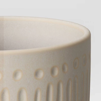 Textured Ceramic Planter Pots White - Opalhouse™ 3 Textured Ceramic Planter Pots White - Opalhouse™ - Image 2