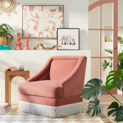 16" X 16" Collaged Flowers Framed Canvas Beige - Opalhouse⢠Designed With Jungalowā¢