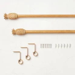 Pineapple Faux Wood Curtain Rod Natural Wood - Opalhouse™ Designed With Jungalow™ 9 Pineapple Faux Wood Curtain Rod Natural Wood - Opalhouse™ Designed With Jungalow™ -Opalhouse GUEST b565e685 bbc8 405f abbe 297780442d88