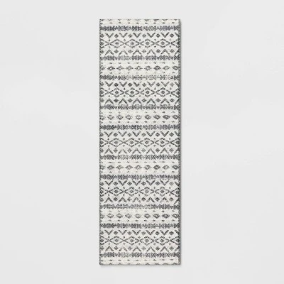 Diamond Printed Accent Aztec Rug Black - Opalhouse™ 7 Diamond Printed Accent Aztec Rug Black - Opalhouse™ - Image 5