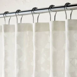 Villa Burnout White Shower Curtain - Opalhouse⢠Designed By Jungalowā¢